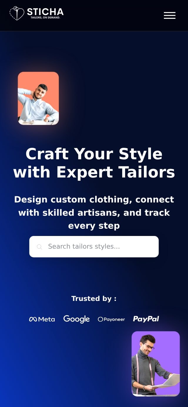 The marketplace on a phone.