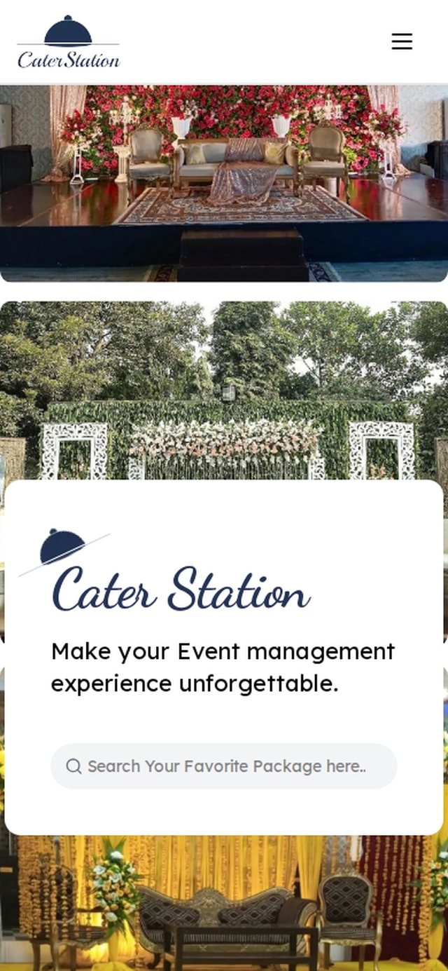 The homepage on a phone.