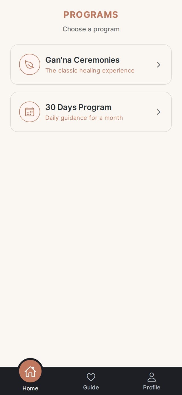 Gan'na Ceremonies or the 30-Day Program.