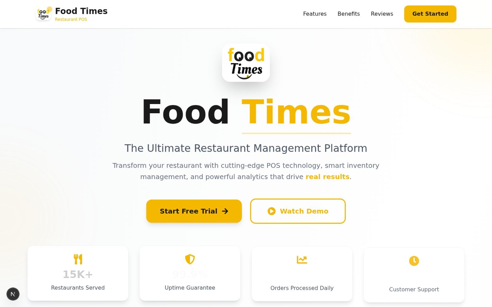 The Food Times product site.